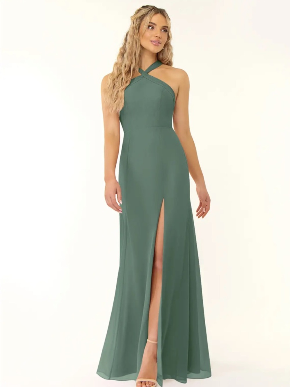 Azazie Rue Eucalyptus dress